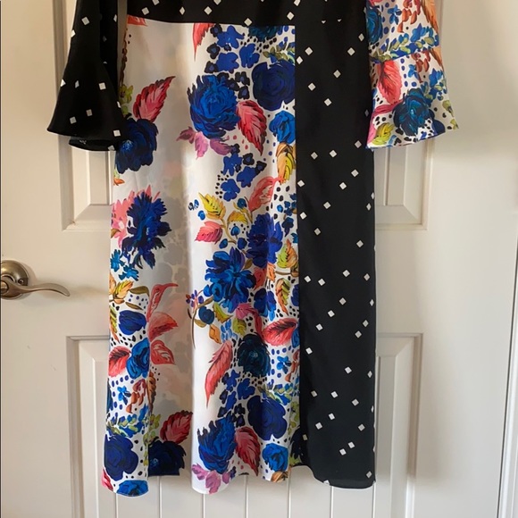 ASOS, Color Block + Floral Dress - Picture 3 of 4